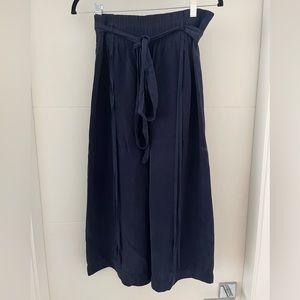 CREA CONCEPT WIDE LEG CROP PANTS